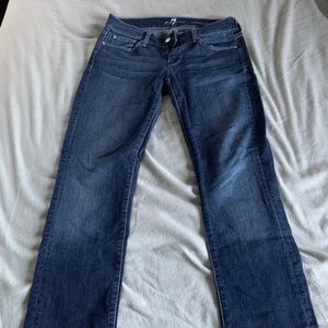 7 jeans “straight leg” size 26; hemmed